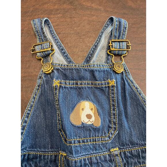 Gymboree 18-24 Month Overalls with Embroidered Dog‎ on Front Pocket 100% Cotton - Picture 2 of 5